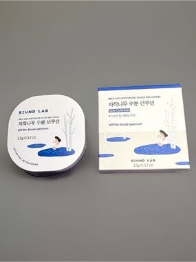 Birch Juice Moisturizing Sun Cushion SPF50+ - White and Blue
